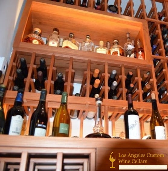 Elegant Mahogany Wine Cellar Racks by California Master Builders 