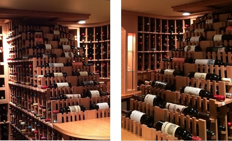 Wooden wine racks in Los Angeles made from Pine.