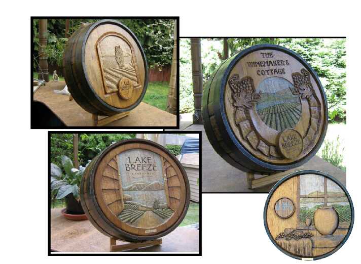 Wine Barrel Carvings - Custom Wine Cellar Design Los Angeles California