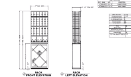 Elevation A - Wine Cellar Design California