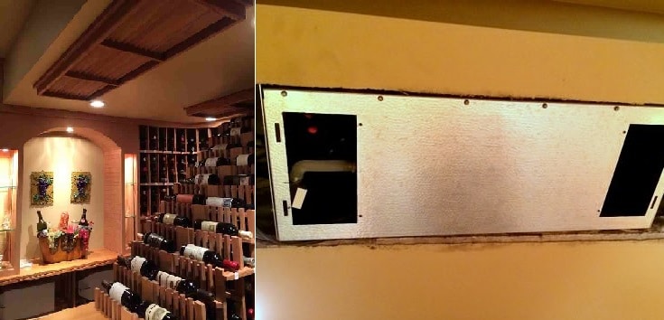 Wine cellar cooling unit installation