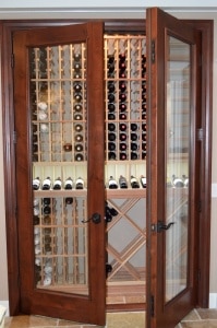 Elegant Barolo Style Glass Wine Cellar Door