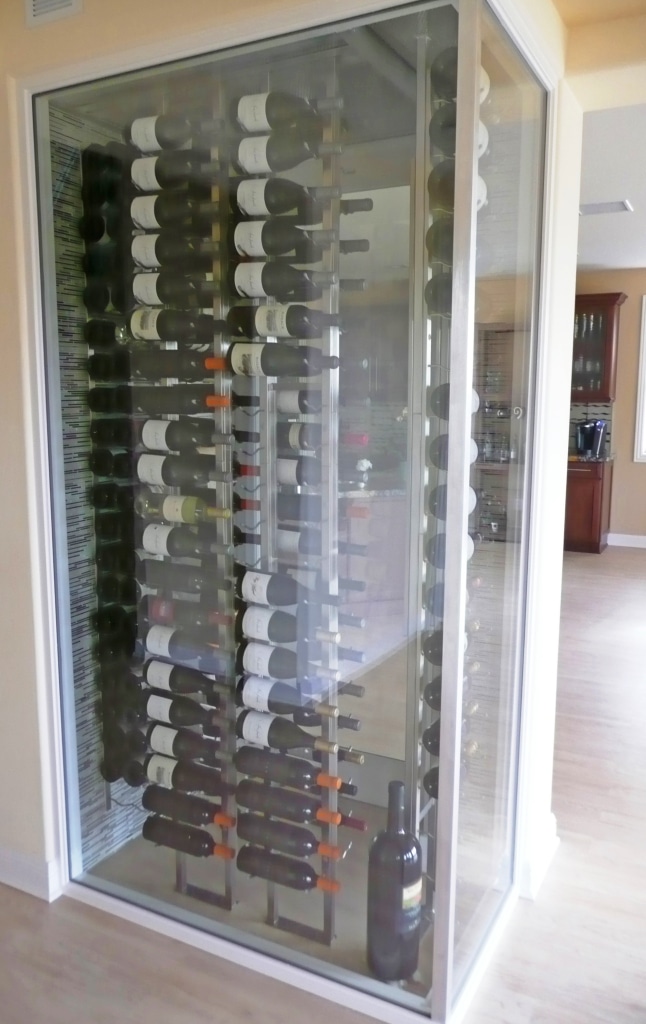 A Small Space Transformed into a Contemporary Residential Wine Cellar in Los Angeles