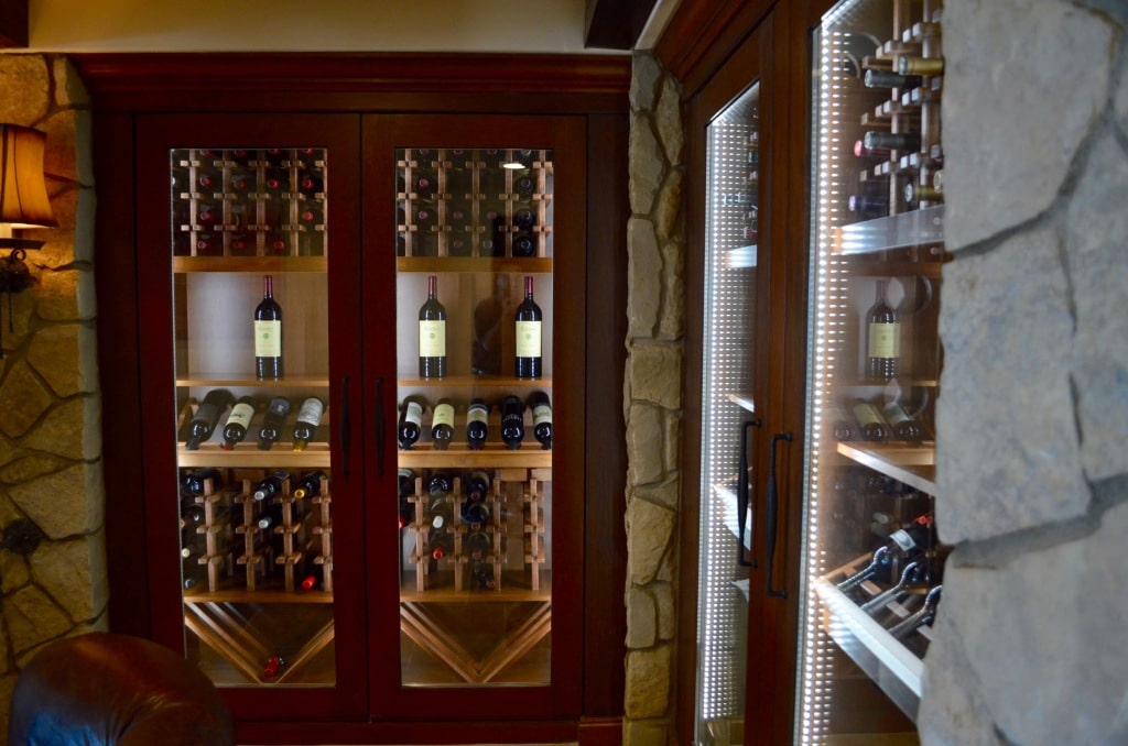 These four beautiful custom wine cabinets are housed in a luxurious residence in Three Arch Bay, Laguna Beach, California. David and his team from Arctic Metalworks Inc., had to install a refrigeration system that could adequately cool these wine storage structures. 