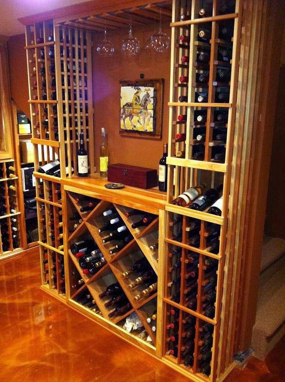 Custom Home Wine Cellar Designed by Master Builders in Los Angeles