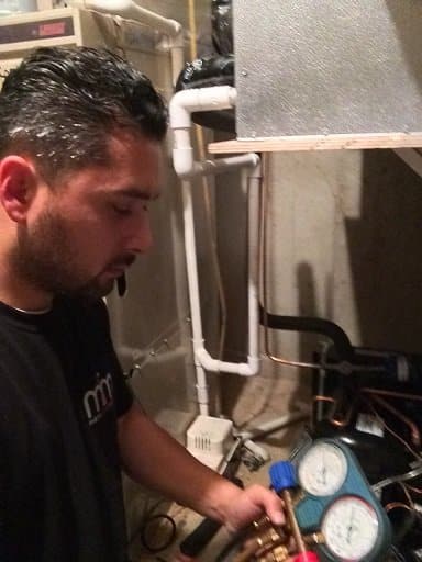 Charging the Wine Cooling System with Freon by M&M Cellar Systems Los Angeles