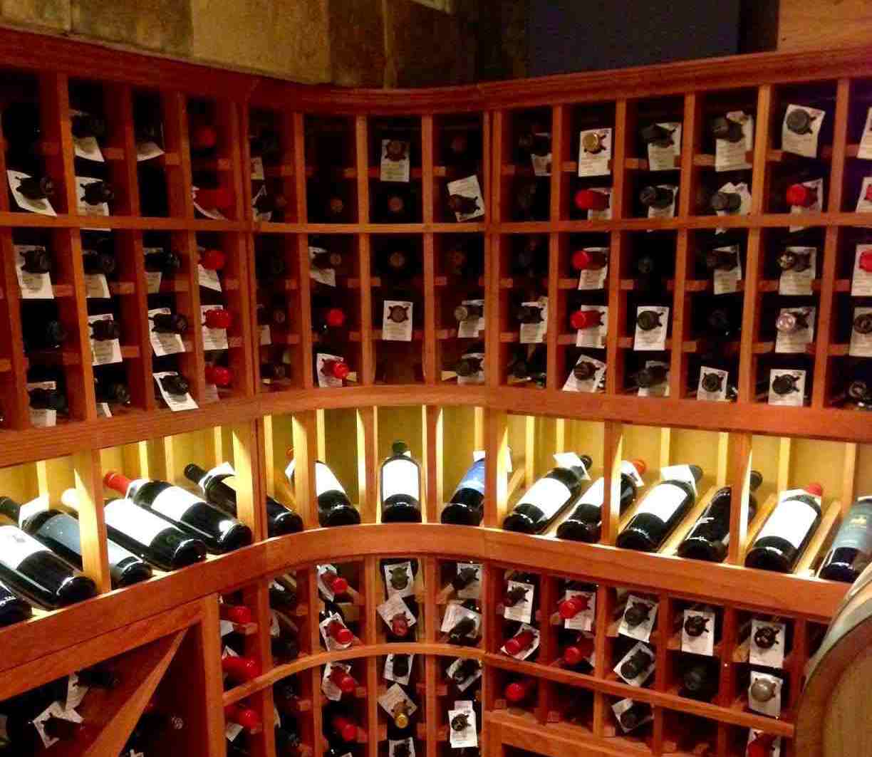 LED Puck Light and Display Row Lighting Wine Cellar Los Angeles Builders