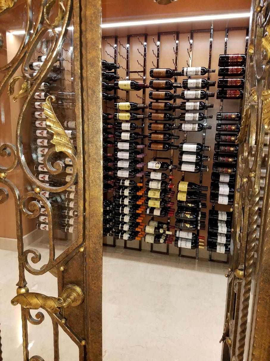 Elegant Entrance to the Home Wine Cellar in Irvine