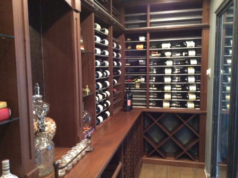 Functional Wine Rack and Cooling System Installed by Los Angeles Specialists 