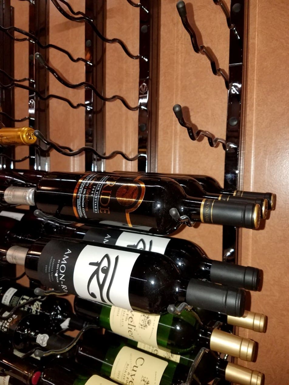 Label Forward Orientation Metal Wine Rack System 