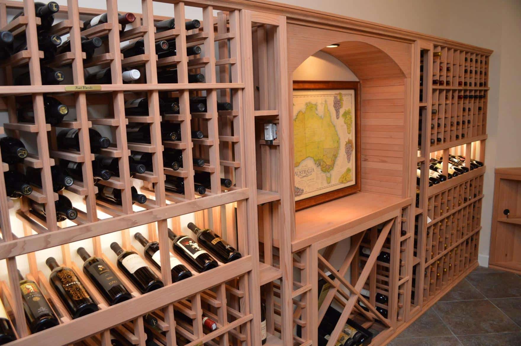 Traditional Wooden Wine Cellar Racking Los Angeles Project