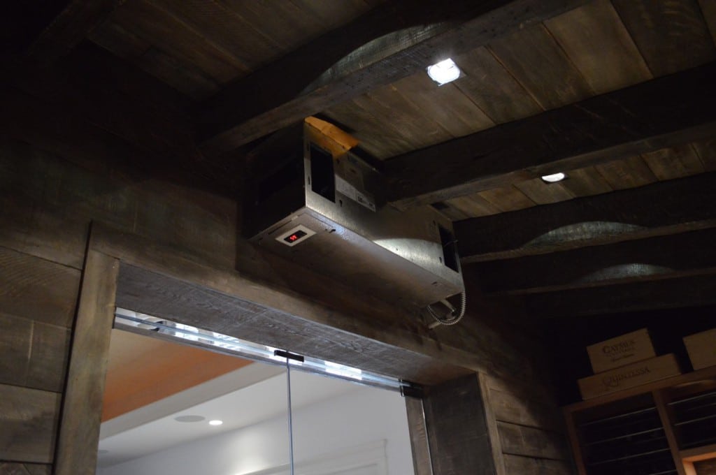 Split Type Wine Cellar Cooling Unit Installed by Los Angeles Master Builders