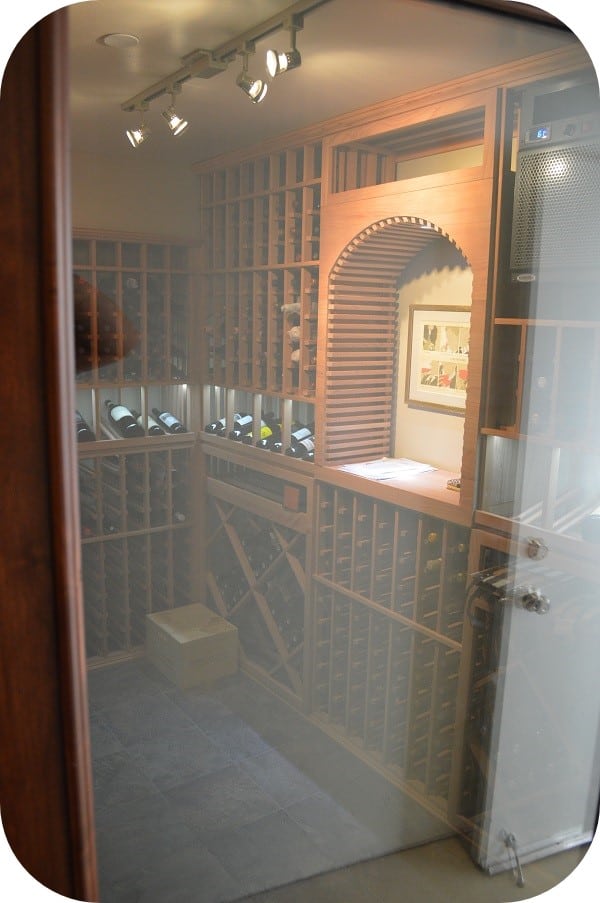 CellarPro Wine Cooling Unit Installed in a Custom Home Wine Cellar by a Los Angeles Specialist