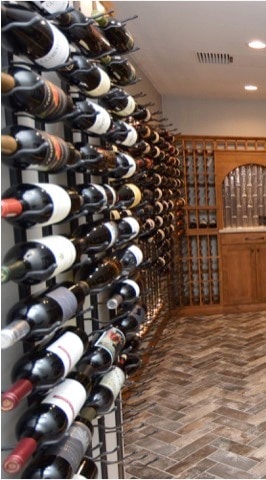 VintageView Contemporary Wine Cellar Racks in a Luxury Home Wine Cellar