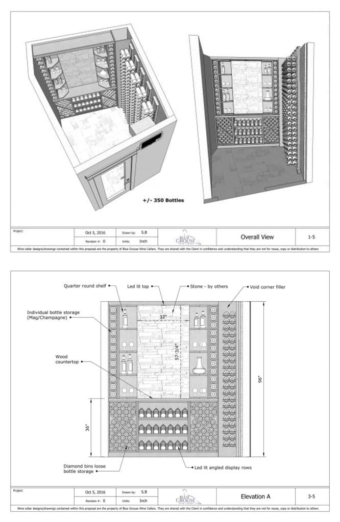 Custom Design for a Small Basement Wine Cellar 