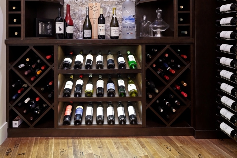 Wine Rack System for a Small Basement Wine Cellar Created by Wine Room Design Specialists