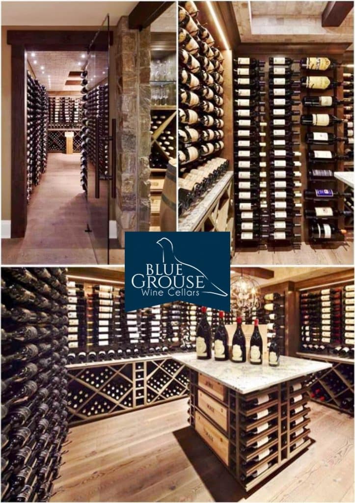 Custom Wine Cellar Built in a Home with Metal and Wood Custom Wine Racks