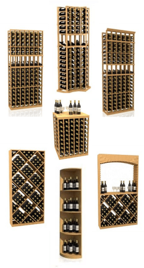 Wood Kit Wine Racks for Residential Wine Cellars