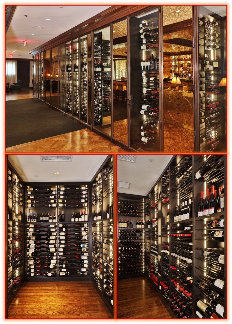  Commercial Wine Cellar with Contemporary Wine Racks Designed by an Expert Wine Cellar Builder