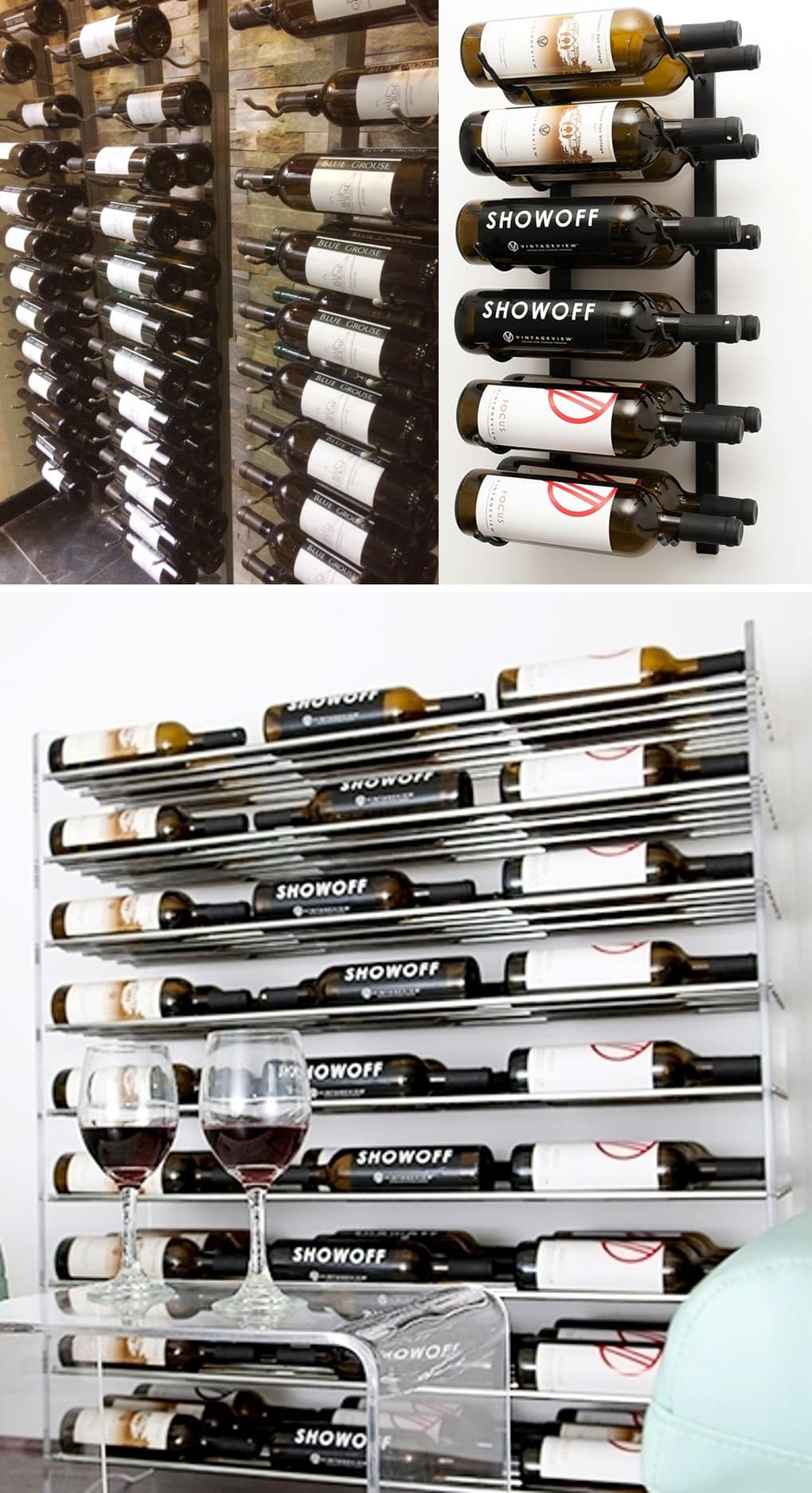 VintageView Contemporary Home Wine Cellar Racks Look Elegant 