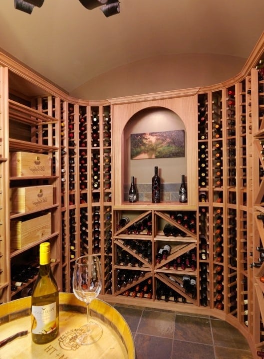 Wood Wine Racks Designed for a Home Wine Cellar