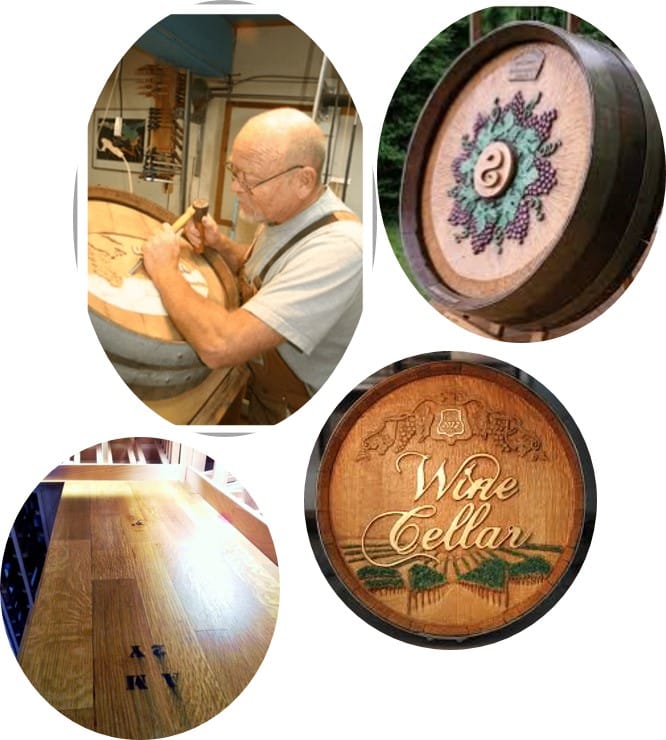 Wine Barrel Art and Taletop