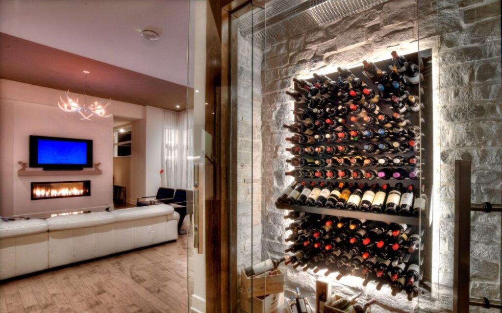 Stunning Los Angeles Home Wine Cellar with Contemporary Features 