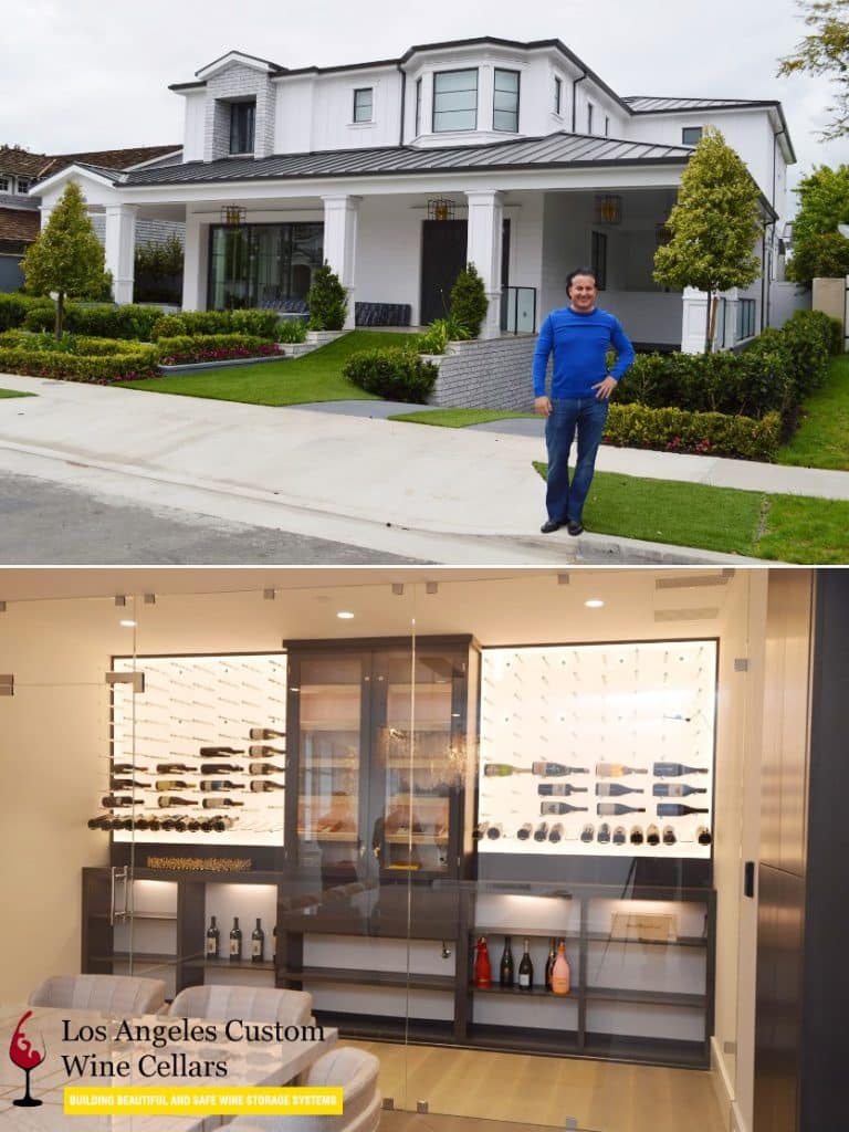 Modern Home Wine Cellar with a Cigar Humidor 