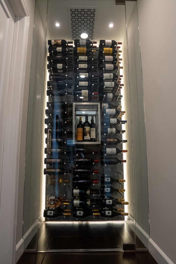 Check out another wine cellar we fit into a small space here in Los Angeles