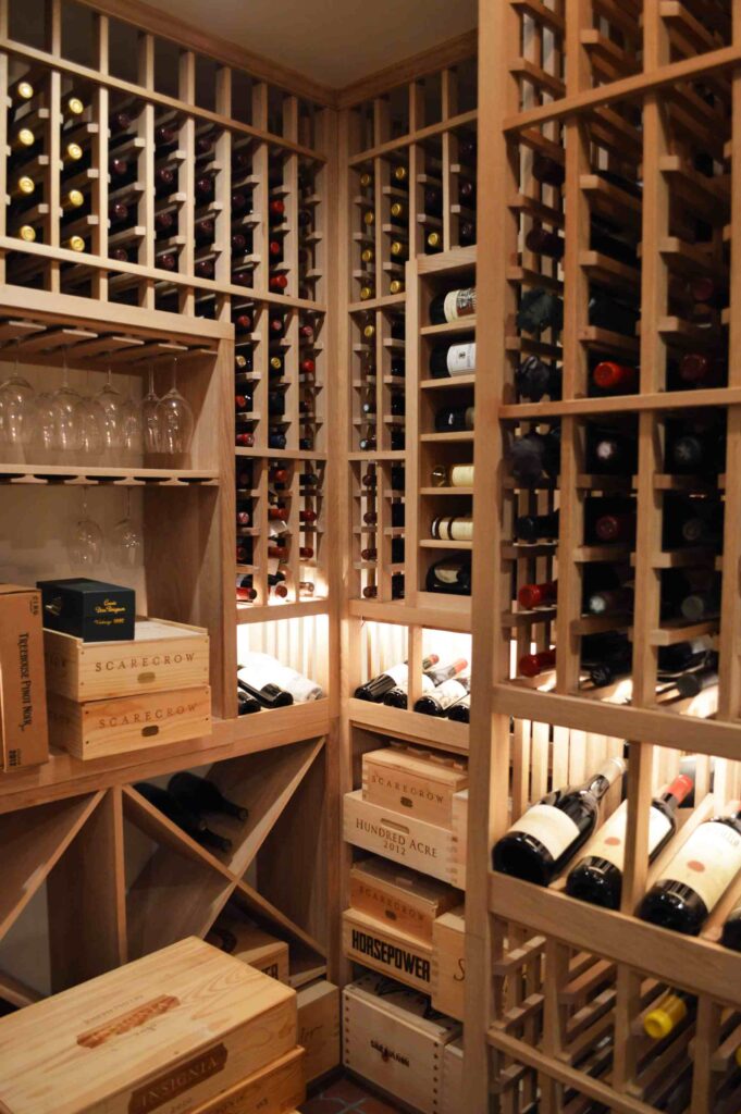 Elegant Wood Wine racks California Home Wine Cellar