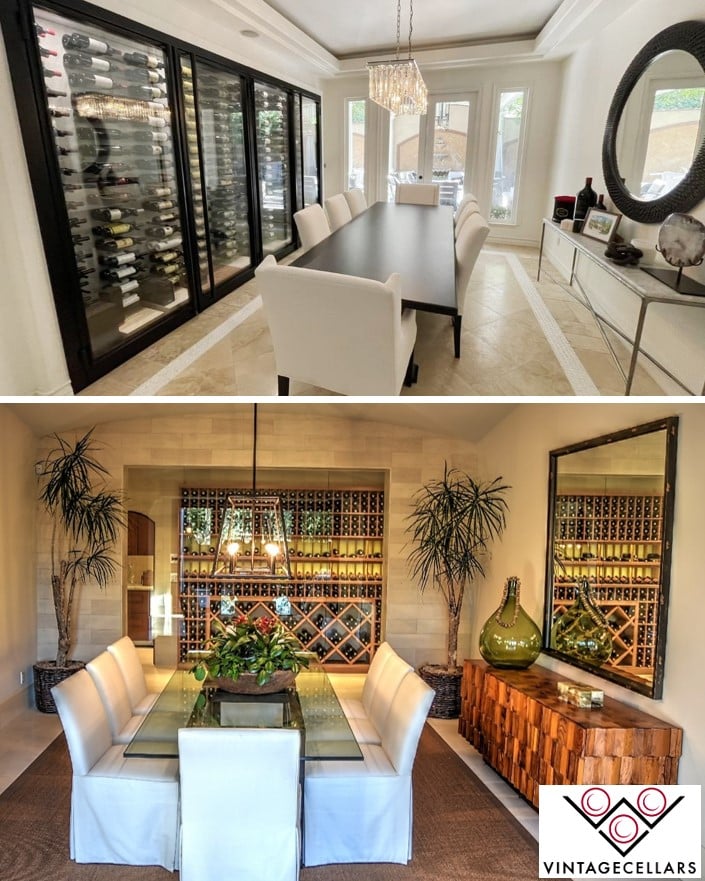 Inspiring Dining Room Wine Cellar Conversion Design Ideas Los Angeles