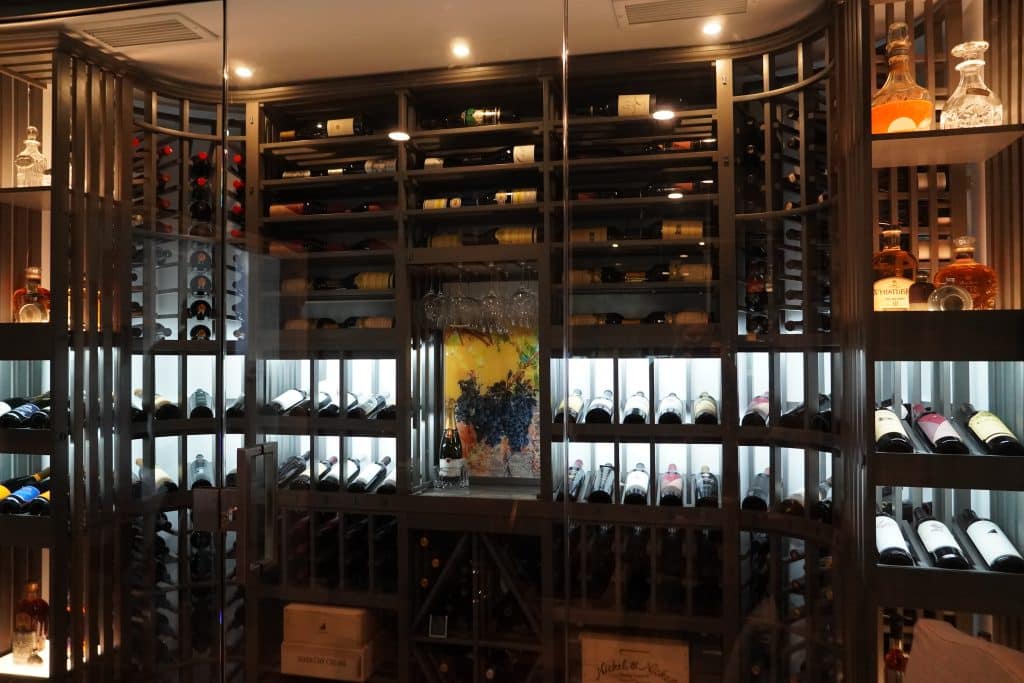 Luxurious Wooden Wine Racking for a California Wine Cellar