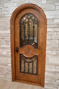 traditional Custom Wooden Wine Cellar Door