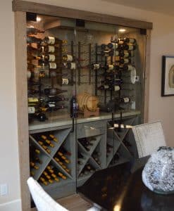 Home Wine Cellar Transitional Design