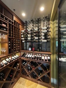 Stunning Rustic Transitional Wine Cellar