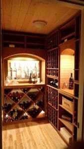 Wooden Wine Racking System with Impressive LED Lighting