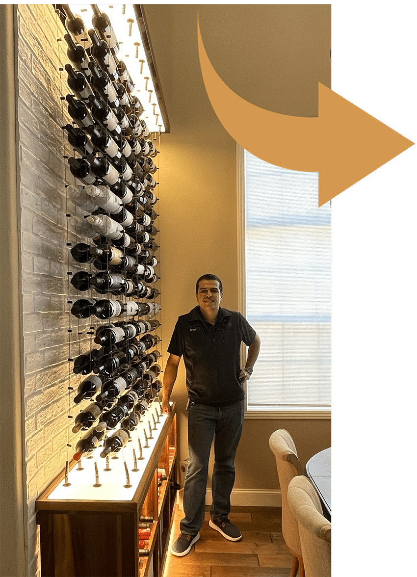 Contact Andre at Los Angeles Custom Wine Cellars for Your Residential Wine Display Project