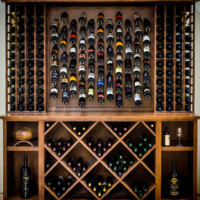 Old and New Traditional Mix with Ultra Modern Residential Wine Cellar Los Angeles Builders Work