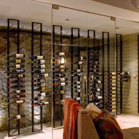 8 - Elegant Modern Wine Display in a Los Angeles Modern Home Elegant Modern Wine Display in a Los Angeles Modern Home