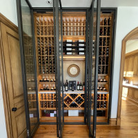 4 - Rustic Wine Cellar Design Transitional Wine Wall Rustic Wine Cellar Design Transitional Wine Wall