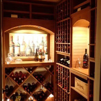 7 - Rustic Wine Cellar Wooden Wine Racking System with Impressive LED Lighting Wooden Wine Racking System with Impressive LED Lighting