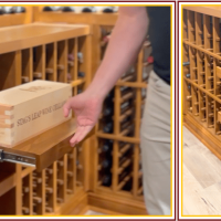 (10) These flat drawers were mounted with easy-glide runners that allows you to store or grab small wine boxes conveniently.