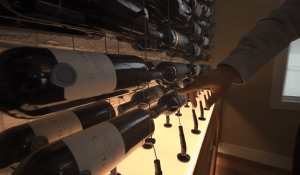 9 - Custom Wine Cellar Lighting and Cable Wine Racks