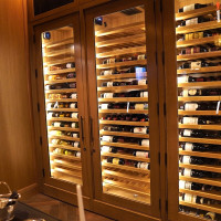 (4) This commercial wine cabinets has a 700-bottle capacity.