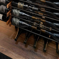 (8) Wood was also used as flooring for this wine closet to provide some additional depth and class.