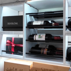 (7) Every storage compartment in this home's wine cellar was carefully thought of for maximum function.